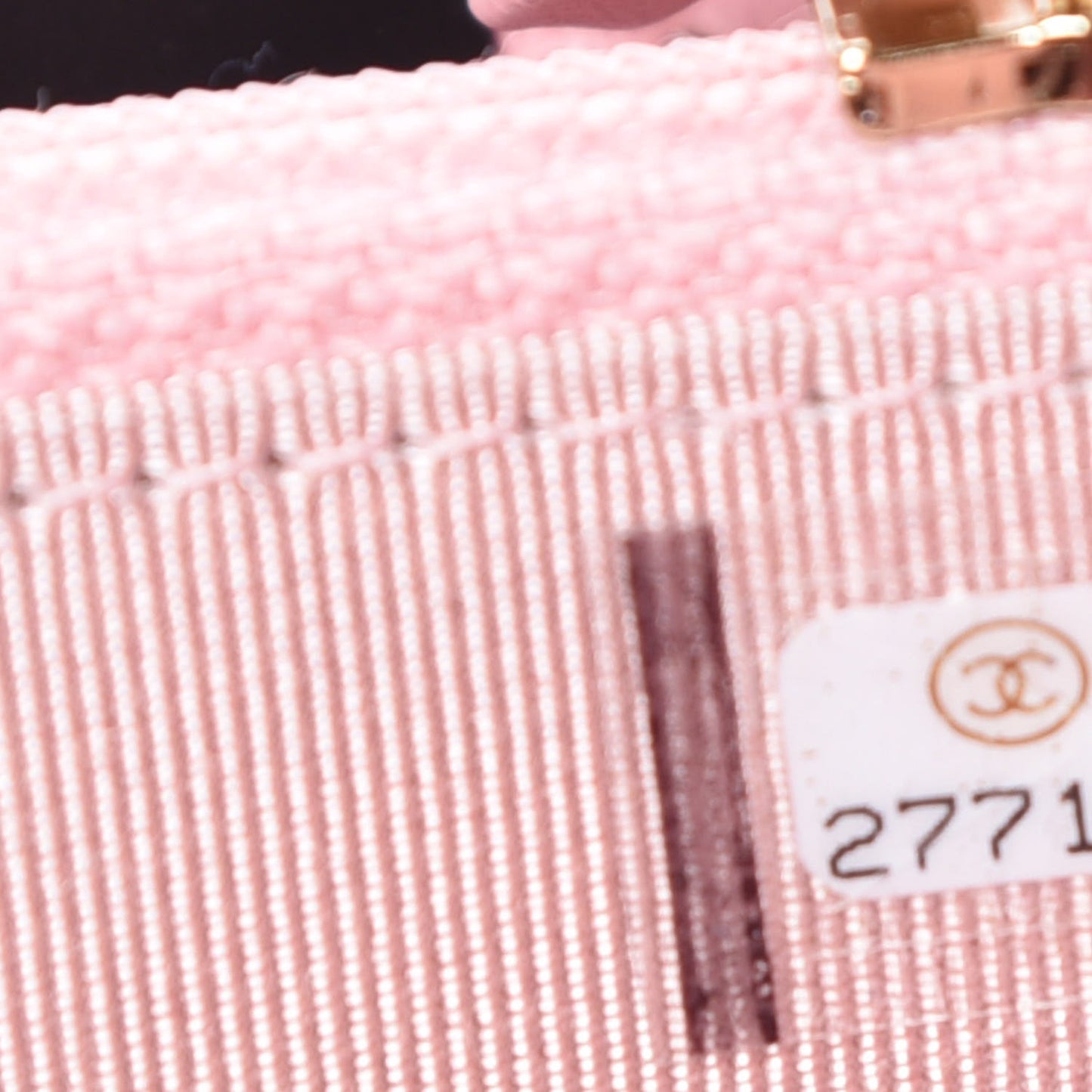 Iridescent Caviar Quilted Medium Zip Around Wallet Pink