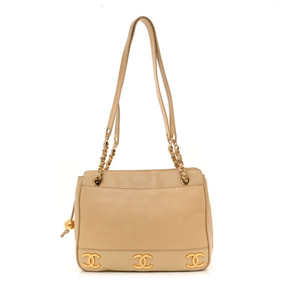 Chanel Lambskin CC Shoulder Bag Beige 1 of 16