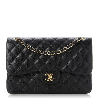 Chanel Caviar Quilted Jumbo Double Flap Black 1 of 9