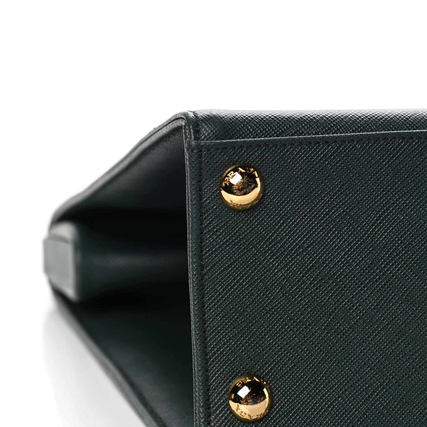 Prada Saffiano Lux Framed Bag Smeraldo 11 of 11
