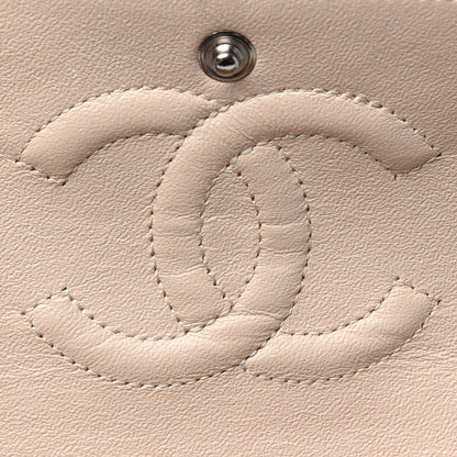 Chanel Lambskin Quilted Medium Double Flap Beige 13 of 22