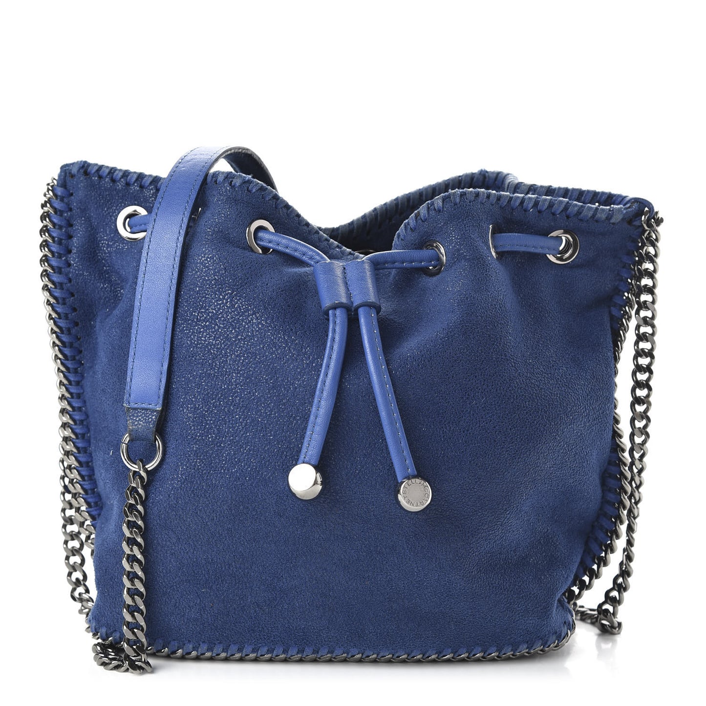 Shaggy Deer Small Falabella Bucket Bag Cornflower