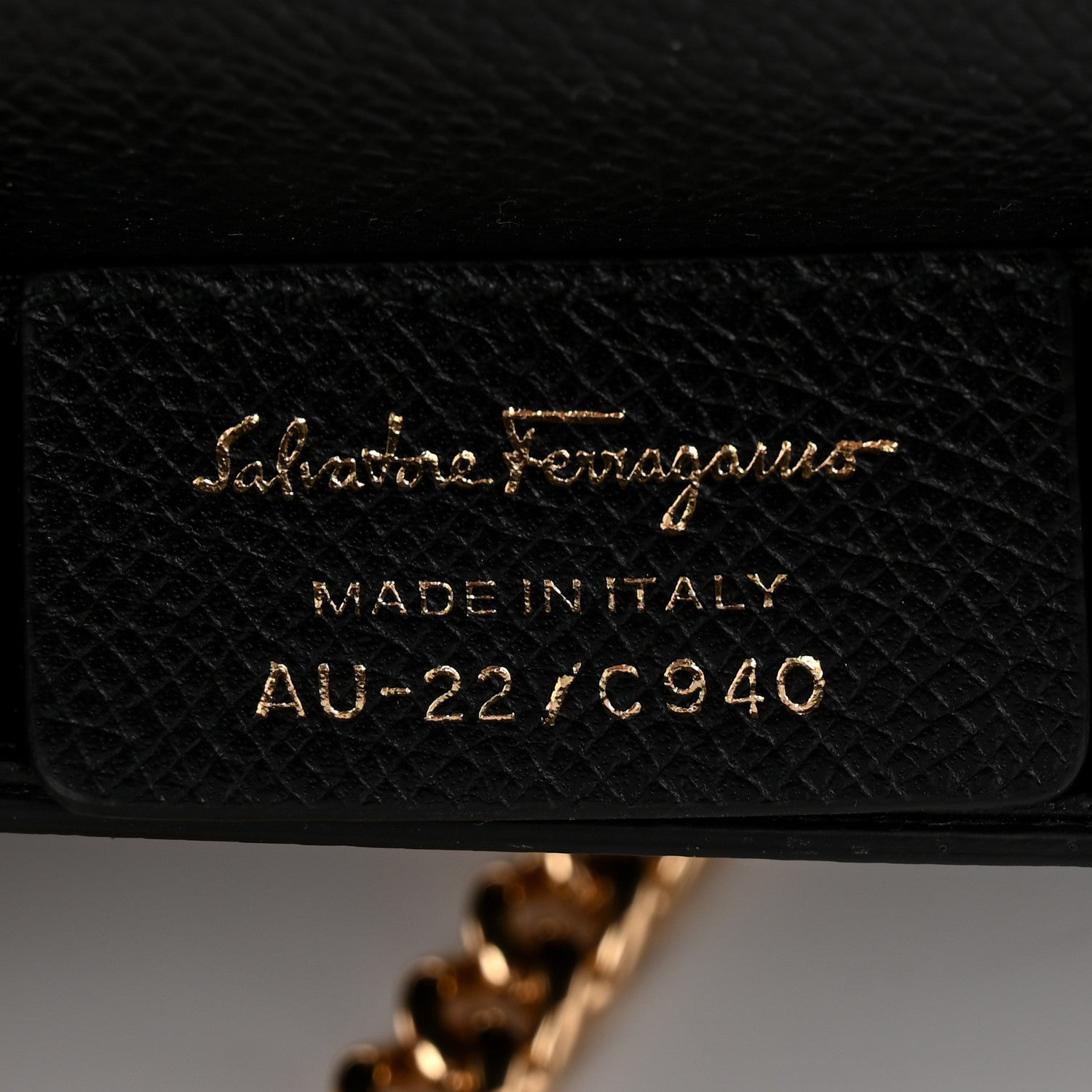 Salvatore Ferragamo Hammered Calfskin Vara Bow Mini Bag Black 6 of 9