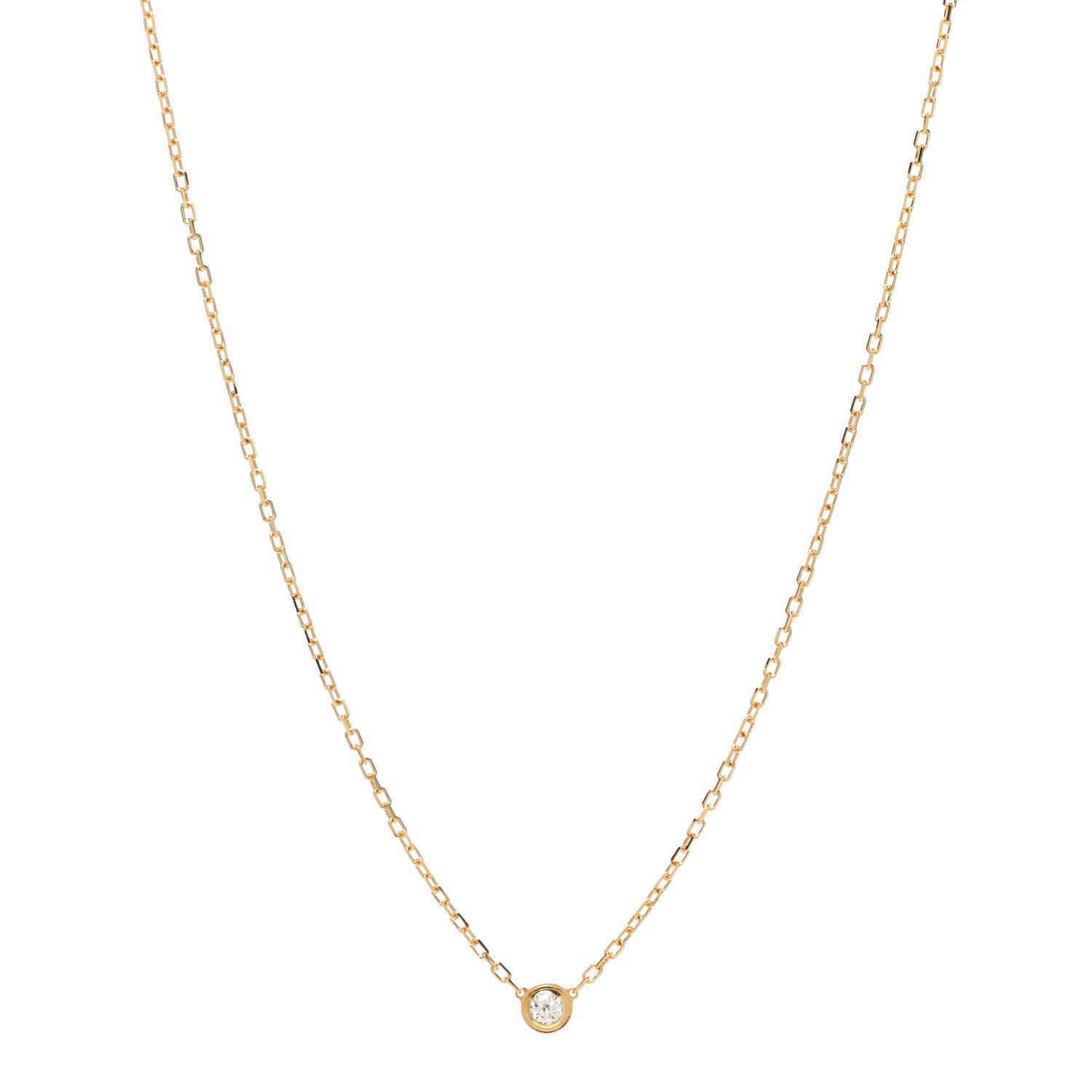 Cartier 18K Yellow Gold Diamond SM D'Amour Pendant Necklace 1 of 7