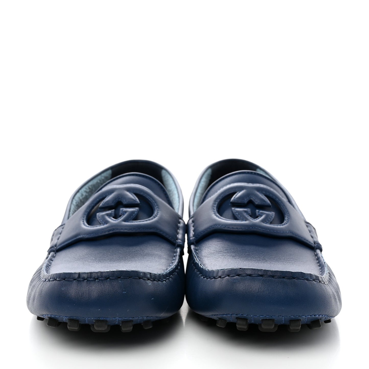 Soft Clove Calfskin Mens Interlocking G Driver Loafers 10.5 Royale