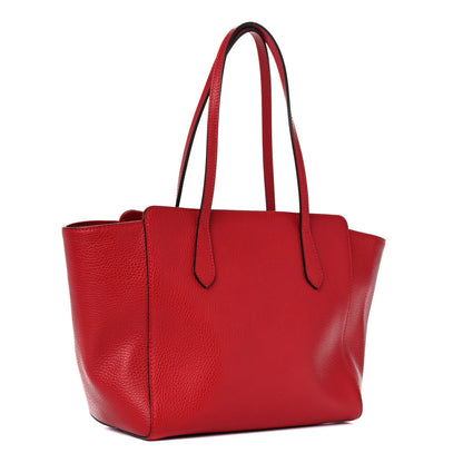 Gucci Dollar Calfskin Small Swing Tote Red 2 of 12