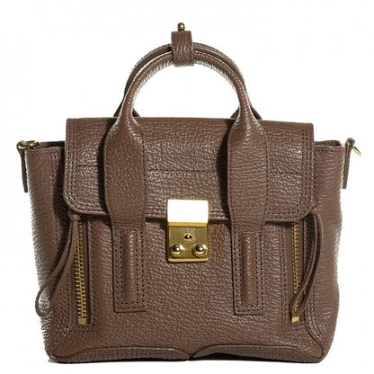 3.1 Phillip Lim 3.1 Textured Calfskin Mini Pashli Satchel Taupe 15 of 26
