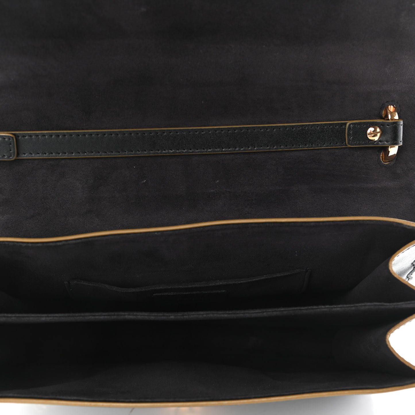 Vitello Liberty Scalloped Studded Kan I Shoulder Bag Black