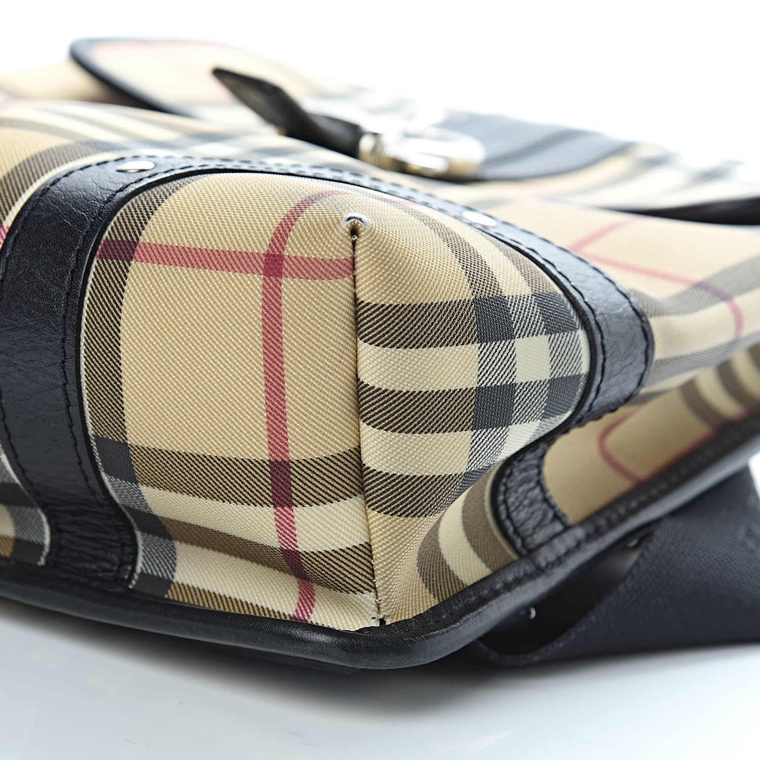 Burberry Canvas House Check Backpack Black 9 of 12