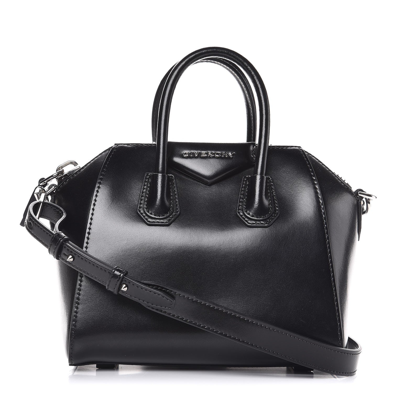 Givenchy Shiny Lord Calfskin Mini Antigona Black 1 of 8