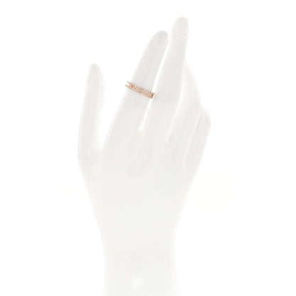 Hermes 18K Rose Gold Diamond Ariane Wedding Band Ring 50 5.25 2 of 5