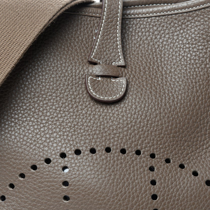 Hermes Taurillon Clemence Evelyne III PM Etoupe 10 of 10