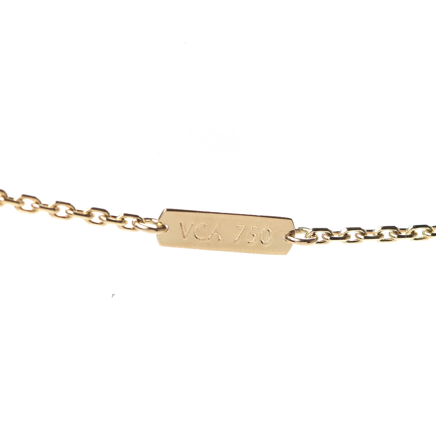 Van Cleef & Arpels 18K Yellow Gold Black Onyx Vintage Alhambra Pendant Necklace 5 of 11