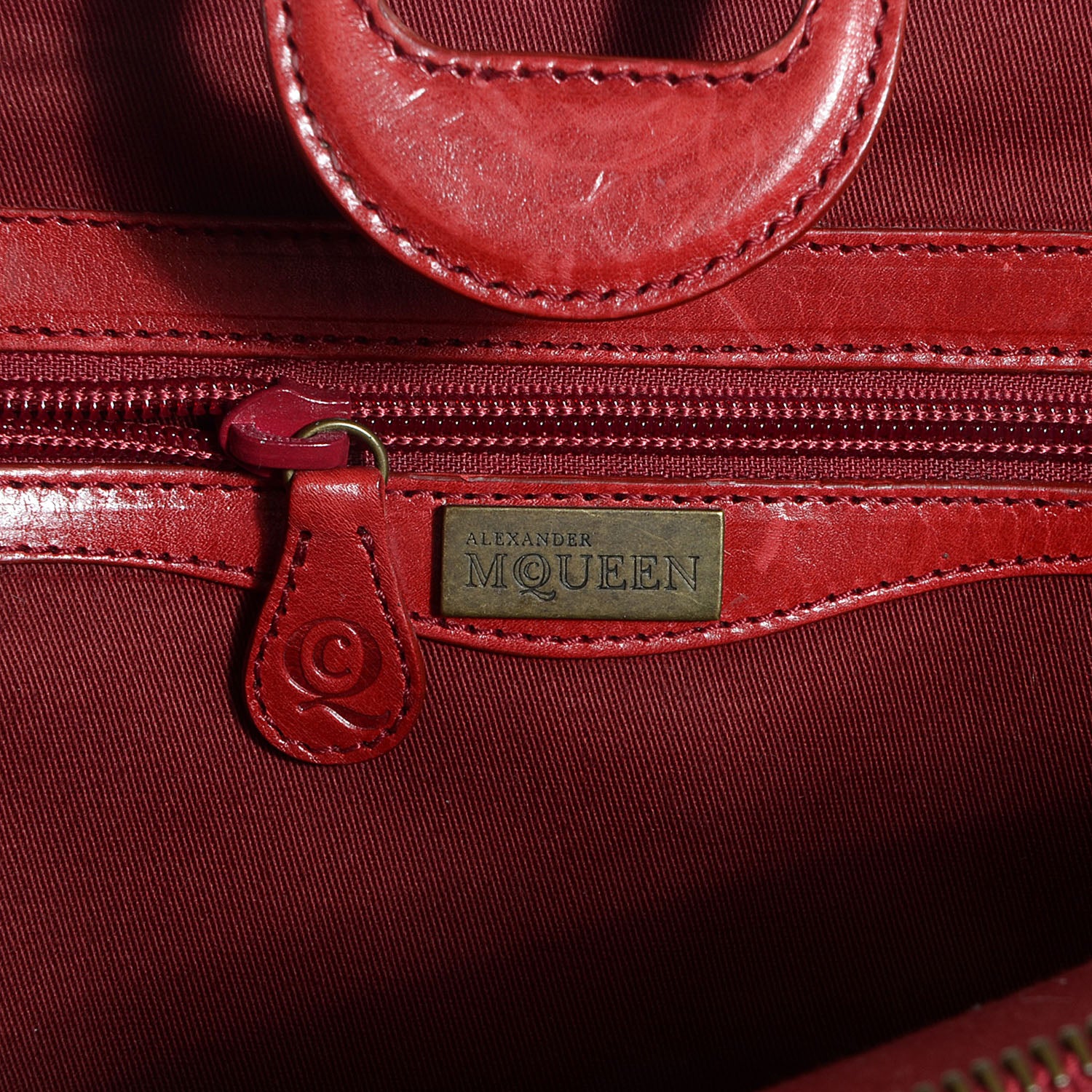 Alexander McQueen Calfskin Large Novak Red 6 of 8