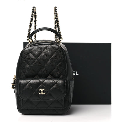 Chanel Caviar Quilted CC Mini Classic Backpack Black 11 of 11