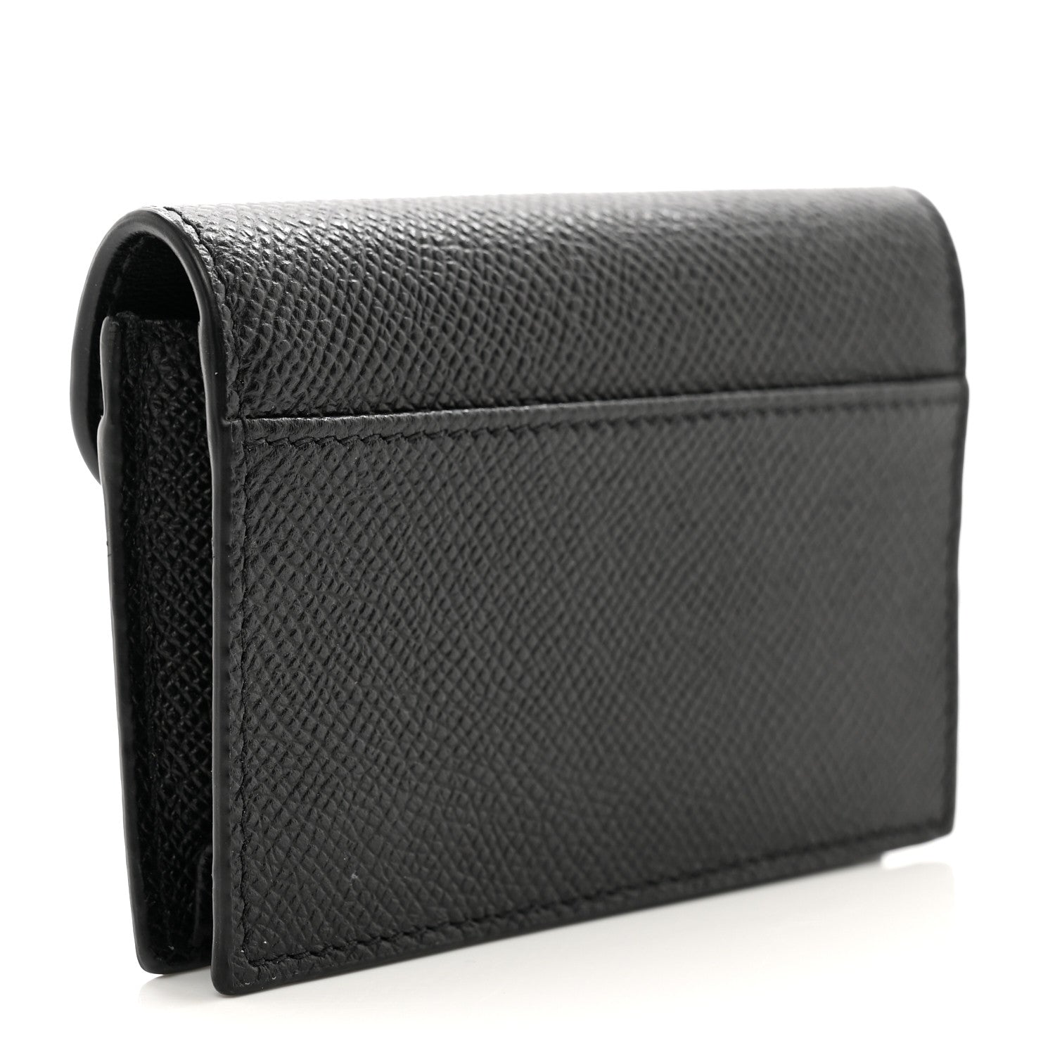 Christian Dior Grained Calfskin Saddle Card Holder Black 3 of 7