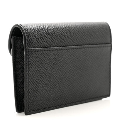 Christian Dior Grained Calfskin Saddle Card Holder Black 3 of 7