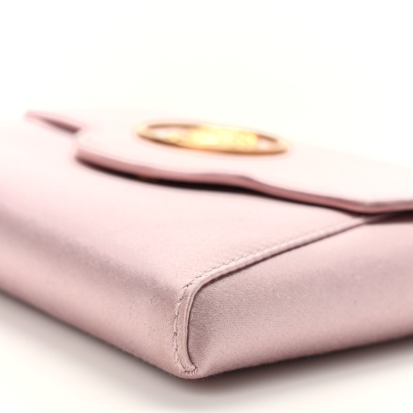 Satin La Medusa Envelope Clutch Dusty Rose