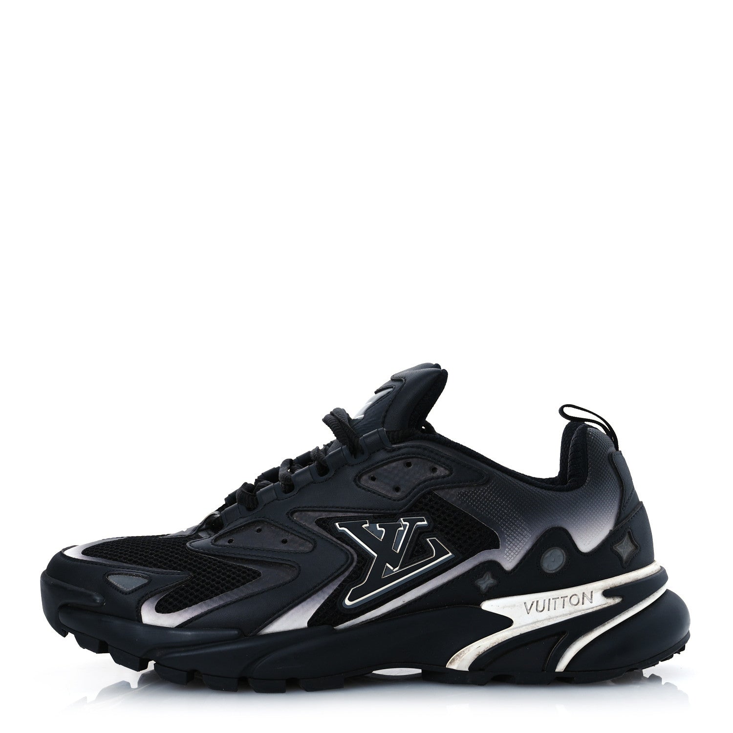 Louis Vuitton Canvas Mesh Mens LV Runner Tatic Sneakers 9.5 Black 1 of 13