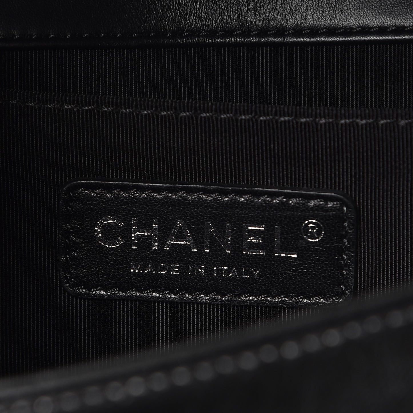 Faded Calfskin Quilted Medium Studded Boy Flap Black