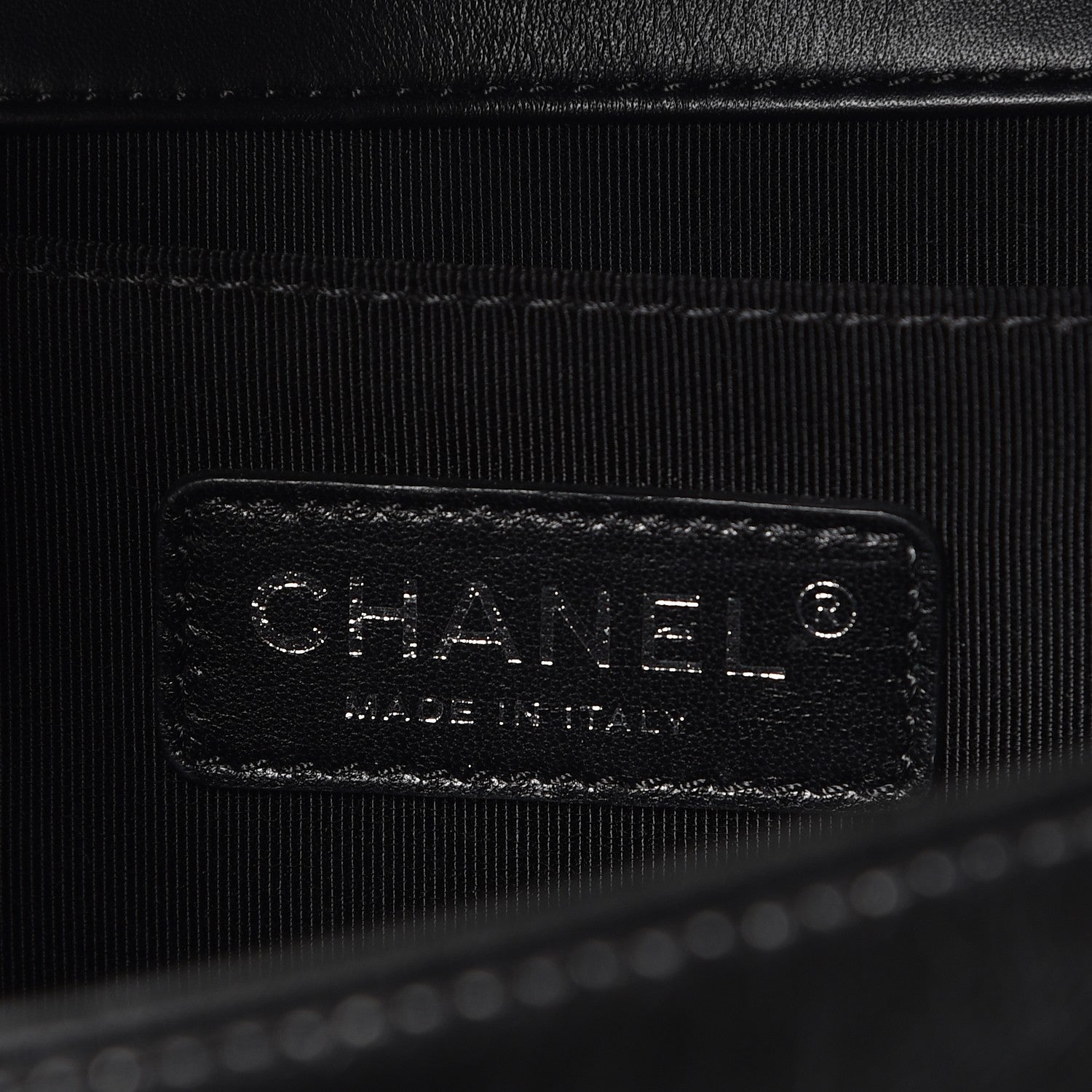 Chanel Faded Calfskin Quilted Medium Studded Boy Flap Black 6 of 9