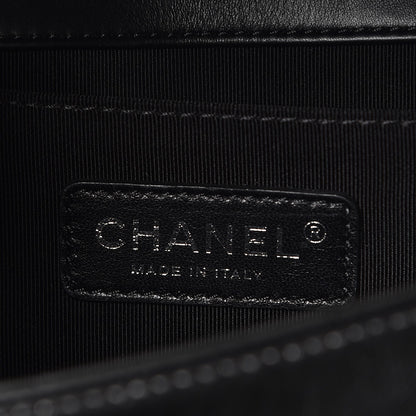 Chanel Faded Calfskin Quilted Medium Studded Boy Flap Black 6 of 9
