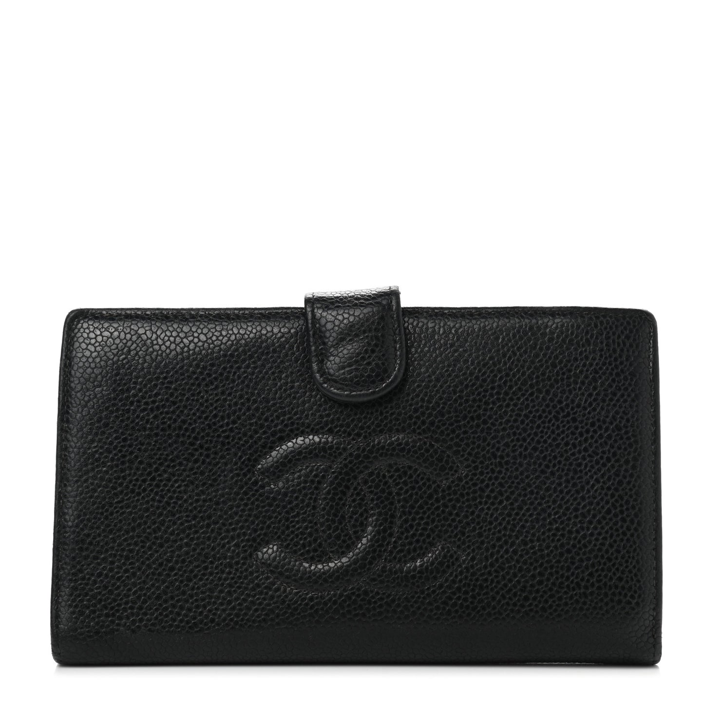 Caviar Timeless CC French Wallet Black