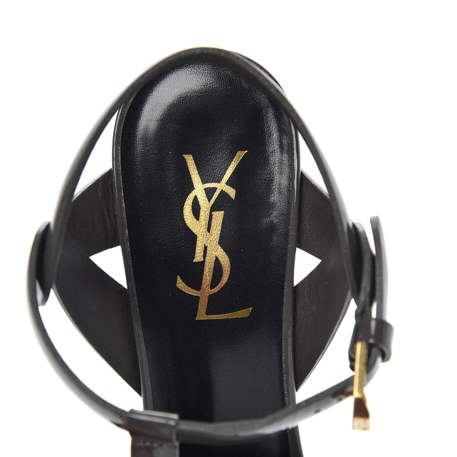 Saint Laurent Patent Tribute 75 Platform Sandals 37 Medium Grey 6 of 11