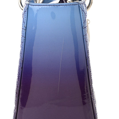 Christian Dior Patent Cannage Gradient Medium Lady Dior Purple Blue 26 of 26