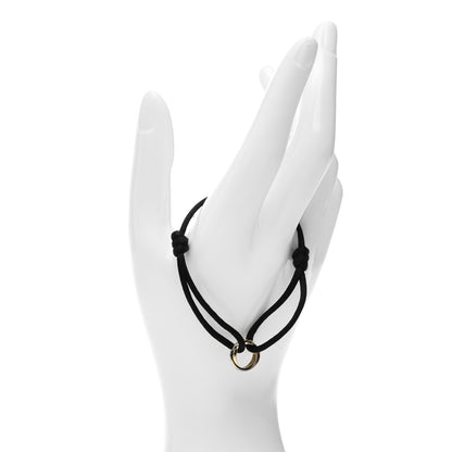 Cartier 18K Pink Yellow White Gold Trinity Adjustable Cord Bracelet Black 2 of 6