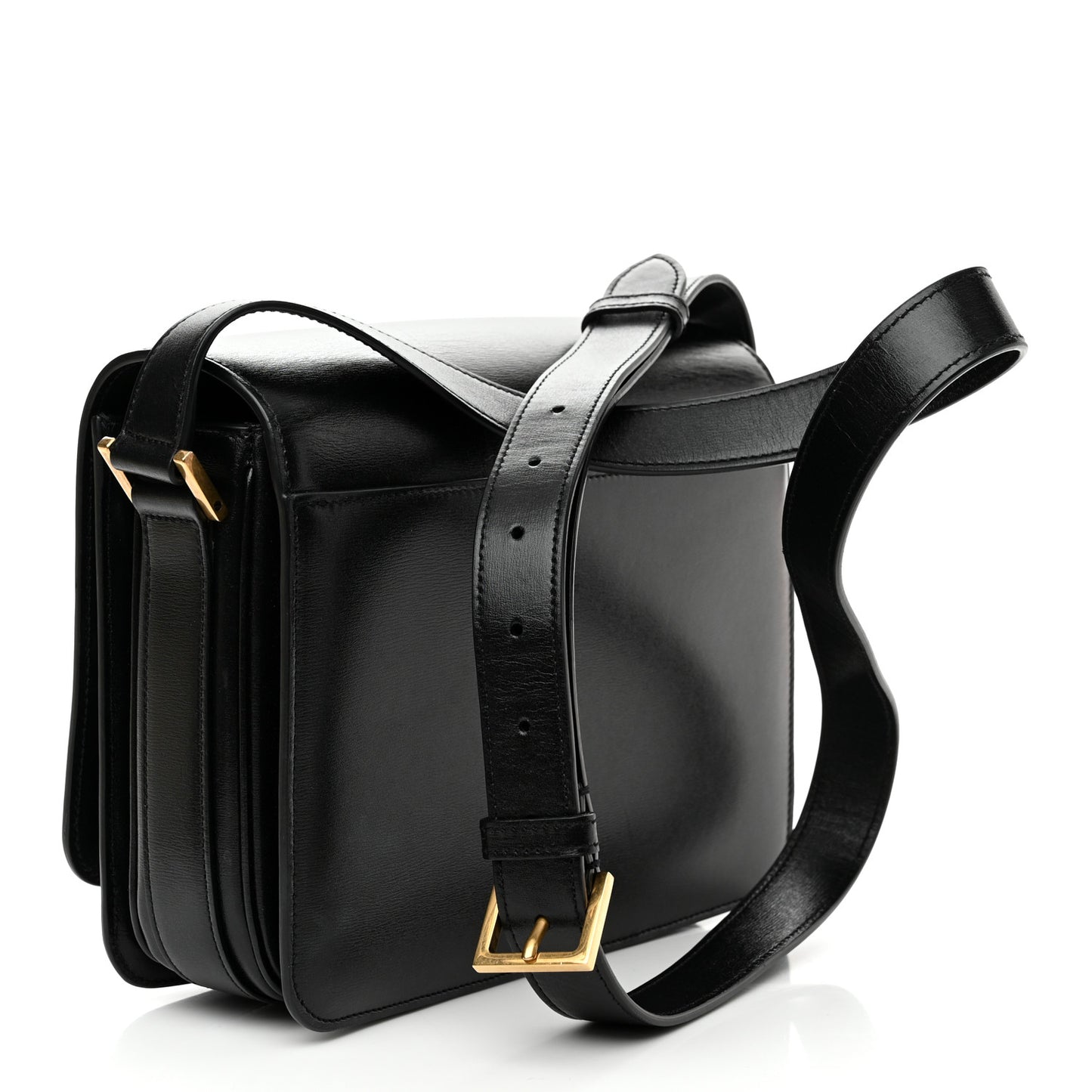 Calfskin Medium Le 61 Shoulder Bag Black