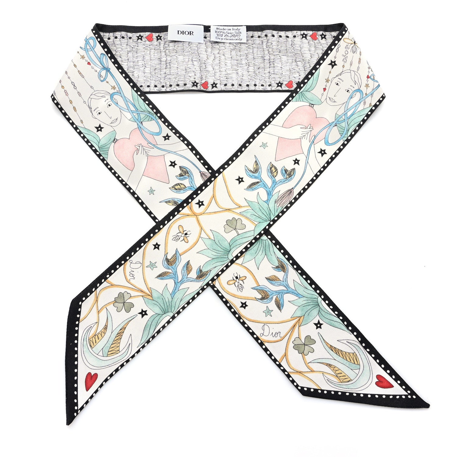 Christian Dior Silk L'Amoureux Mitzah Scarf 1 of 4