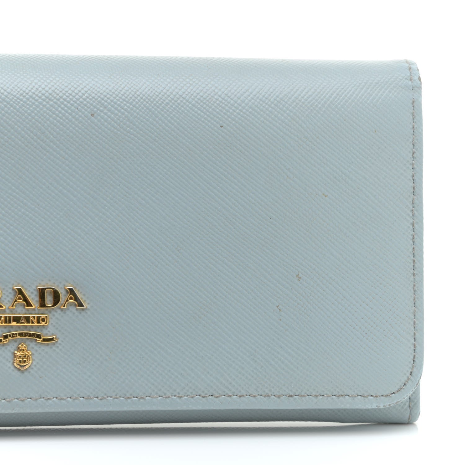 Prada Saffiano Metal Continental Flap Wallet Lago 10 of 13
