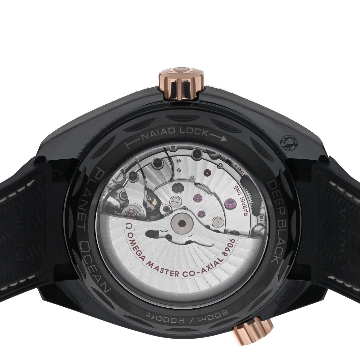Omega Ceramic 18K Sedna Gold Alligator 45.5mm Seamaster Planet Ocean Automatic Watch Black 215.63.46.22.01.001 4 of 5