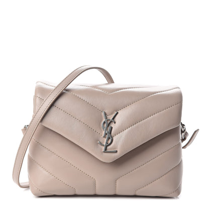 Saint Laurent Calfskin Y Quilted Monogram Toy Loulou Satchel Light Natural 1 of 10