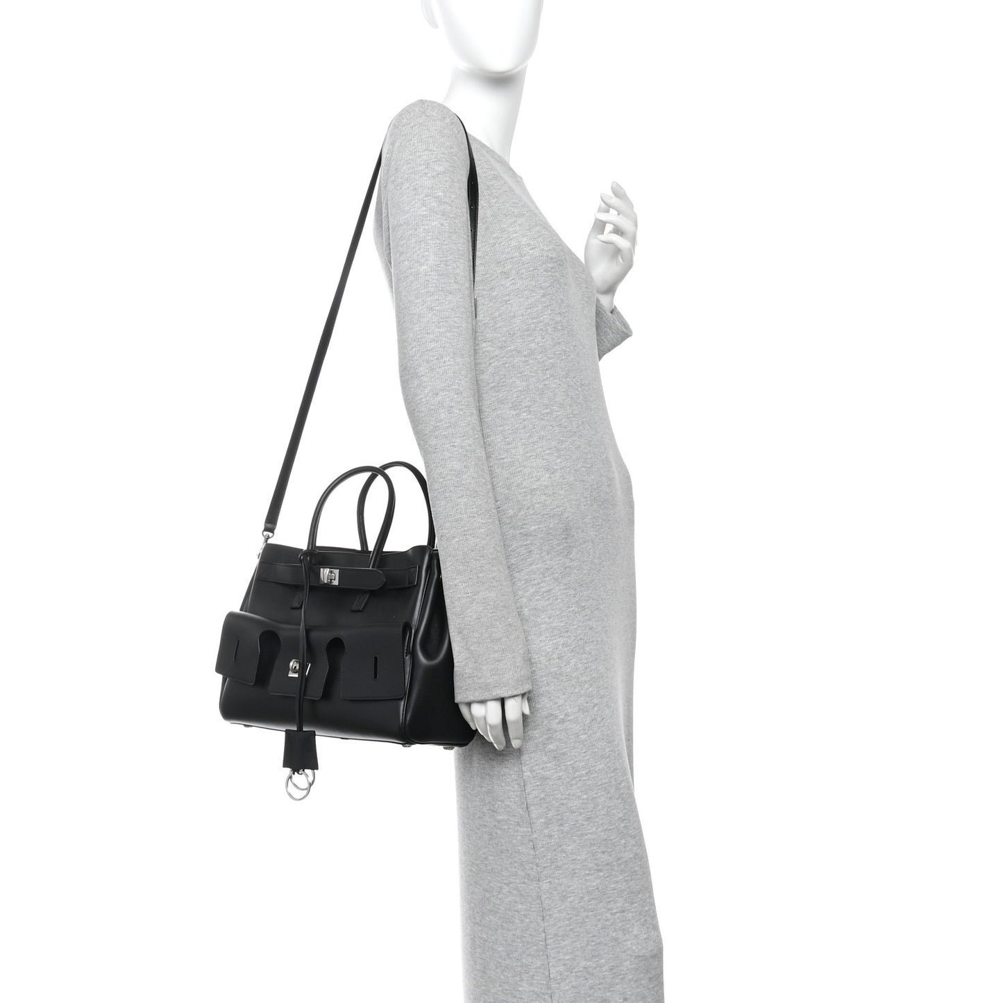 Smooth Calfskin Small Bel Air Carry All Bag Black