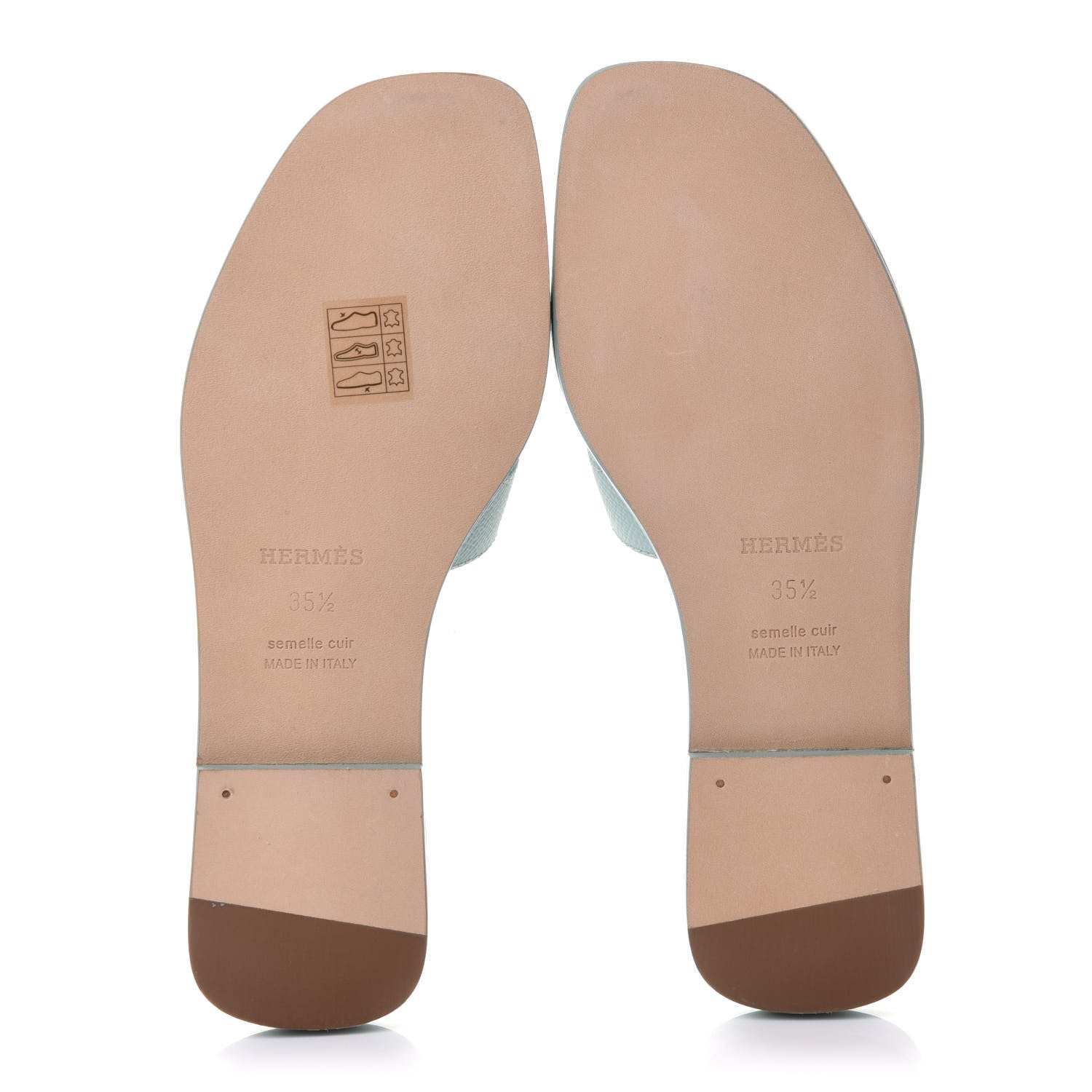 Hermes Epsom Oran Sandals 35.5 Vert Embrun 6 of 10