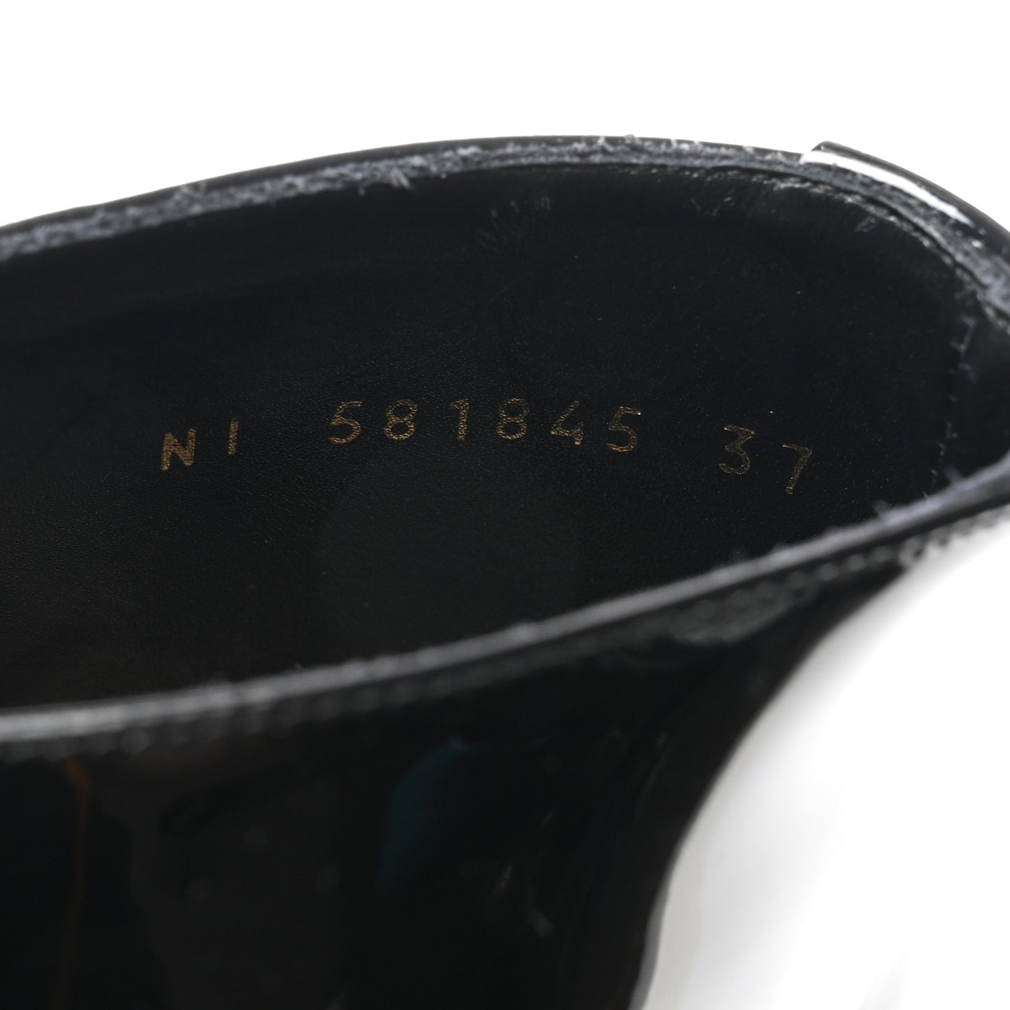Patent Calfskin Joan Ankle Boots 37 Black