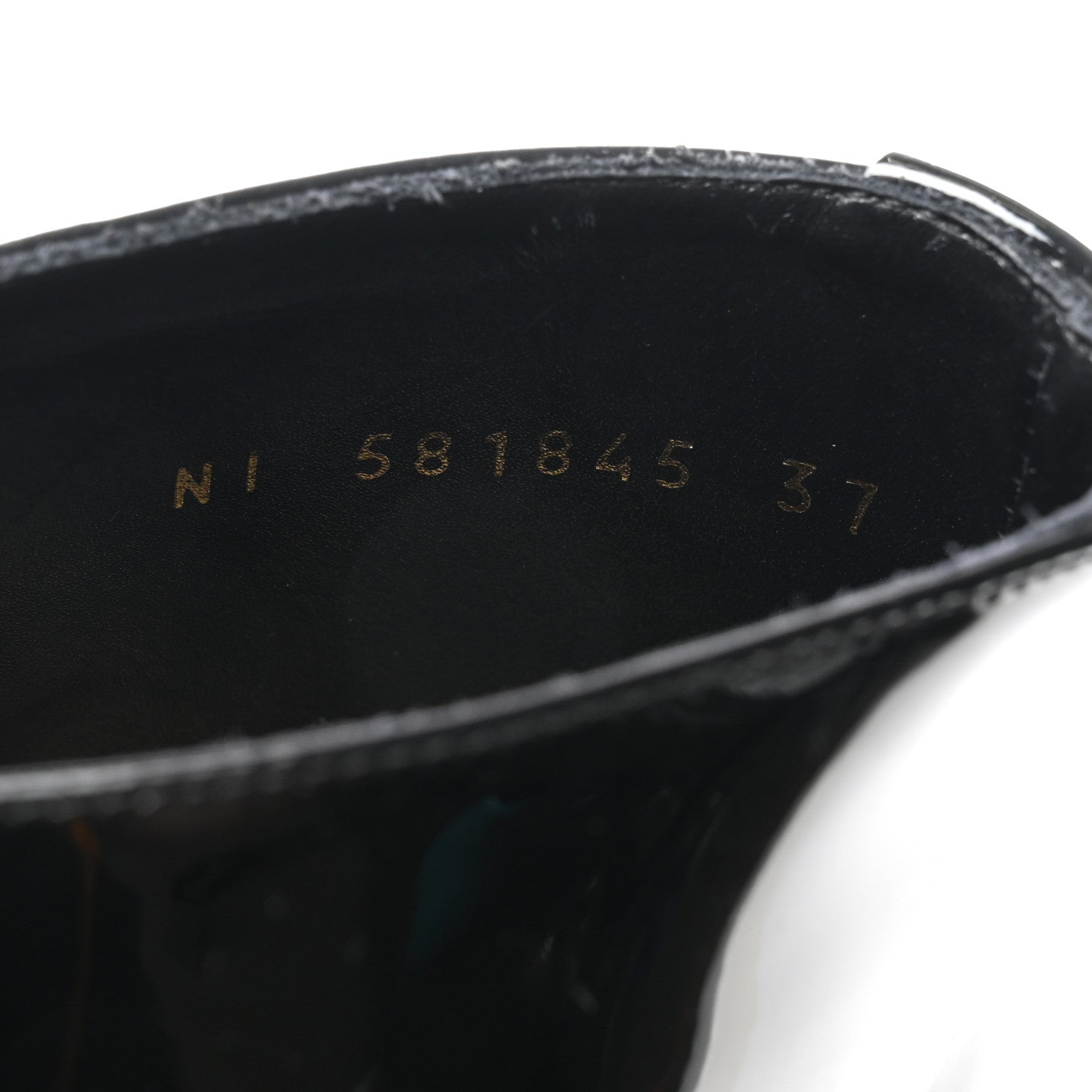 Saint Laurent Patent Calfskin Joan Ankle Boots 37 Black 6 of 9