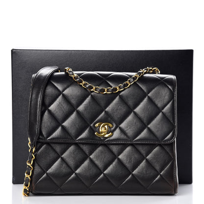 Chanel Lambskin Quilted Shoulder Bag Black 15 of 15