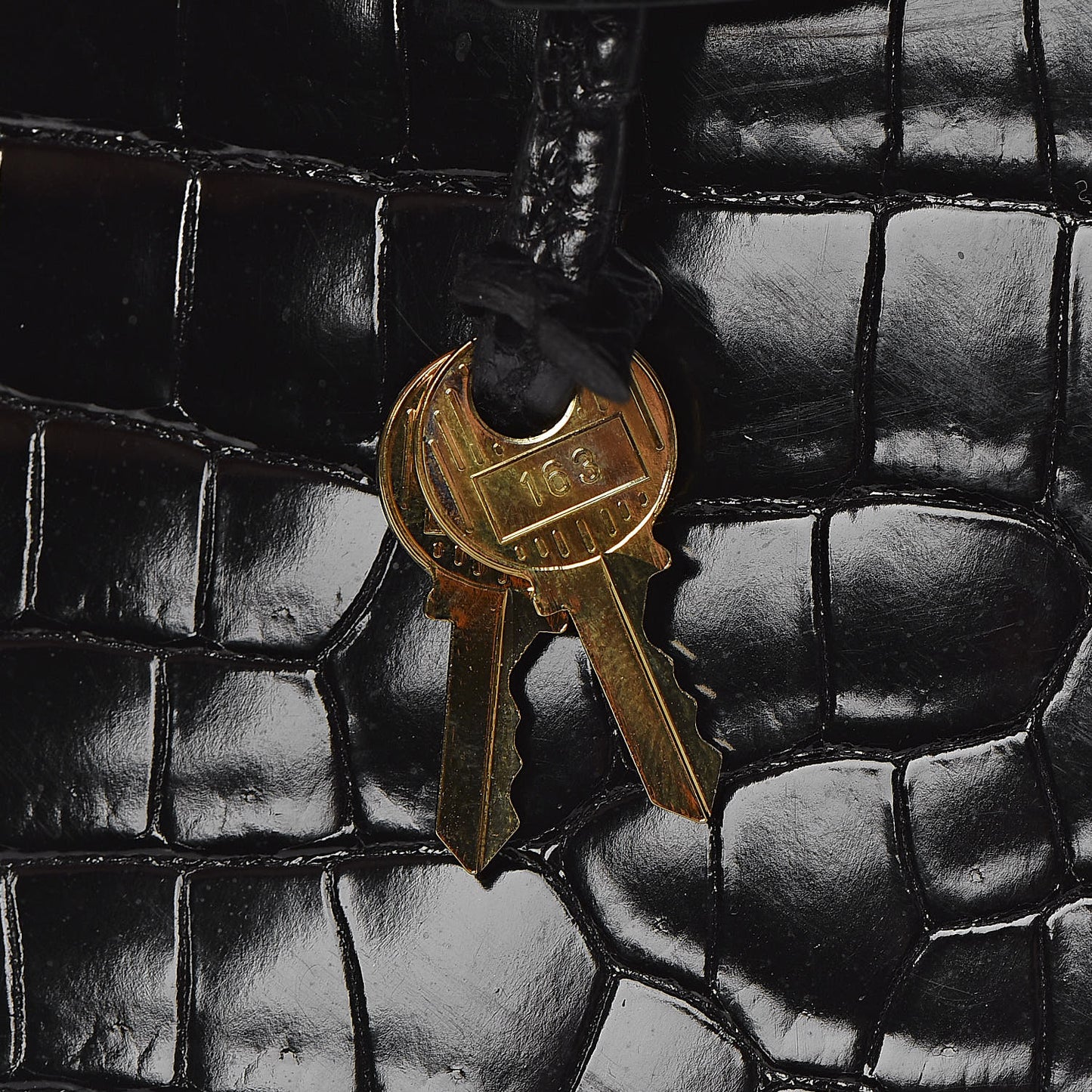Shiny Porosus Crocodile Birkin 35 Black