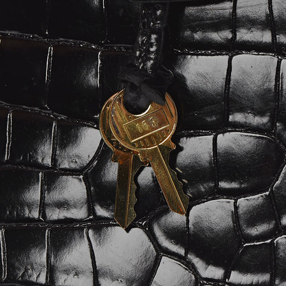 Hermes Shiny Porosus Crocodile Birkin 35 Black 15 of 32