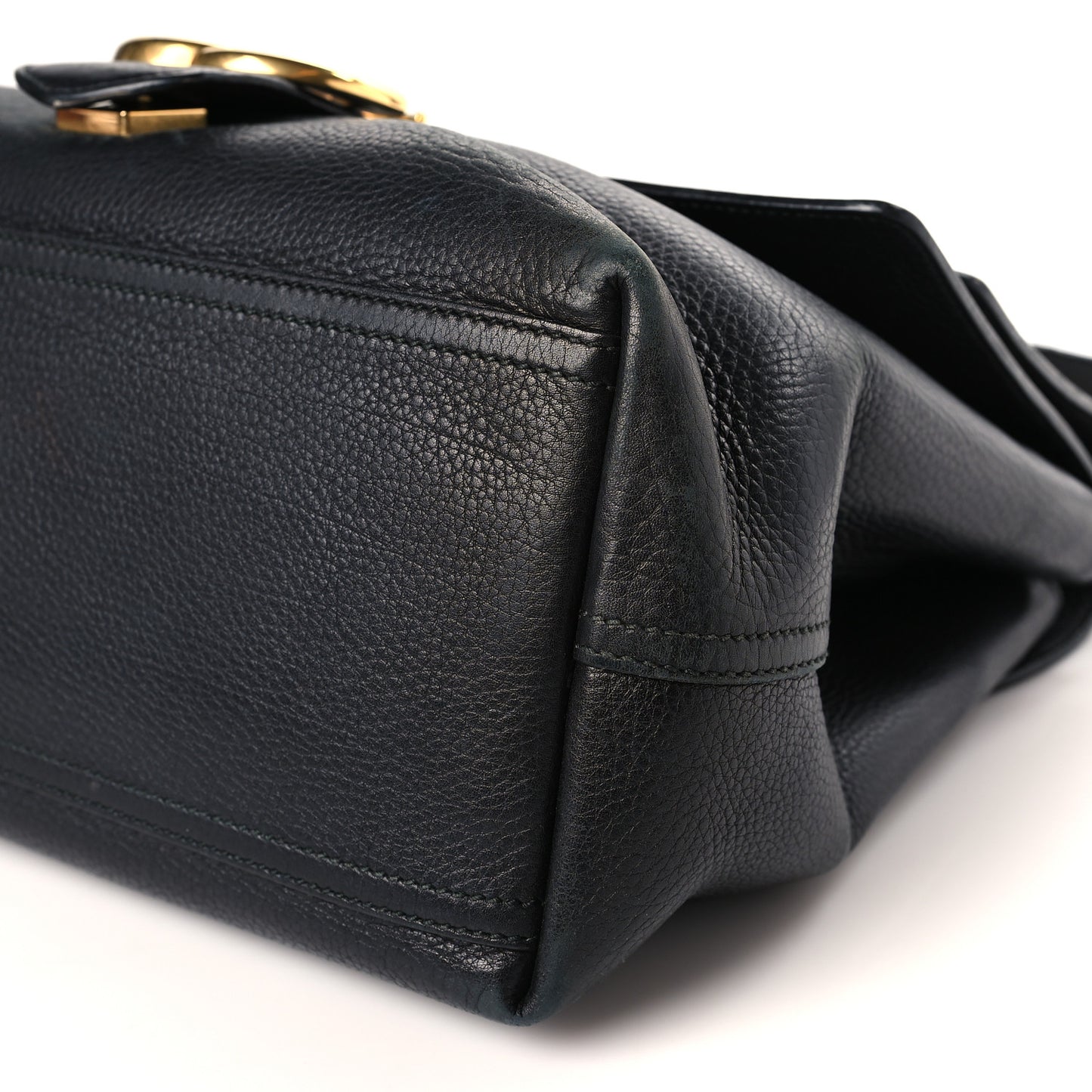 Calfskin Large GG Marmont Shoulder Bag Black