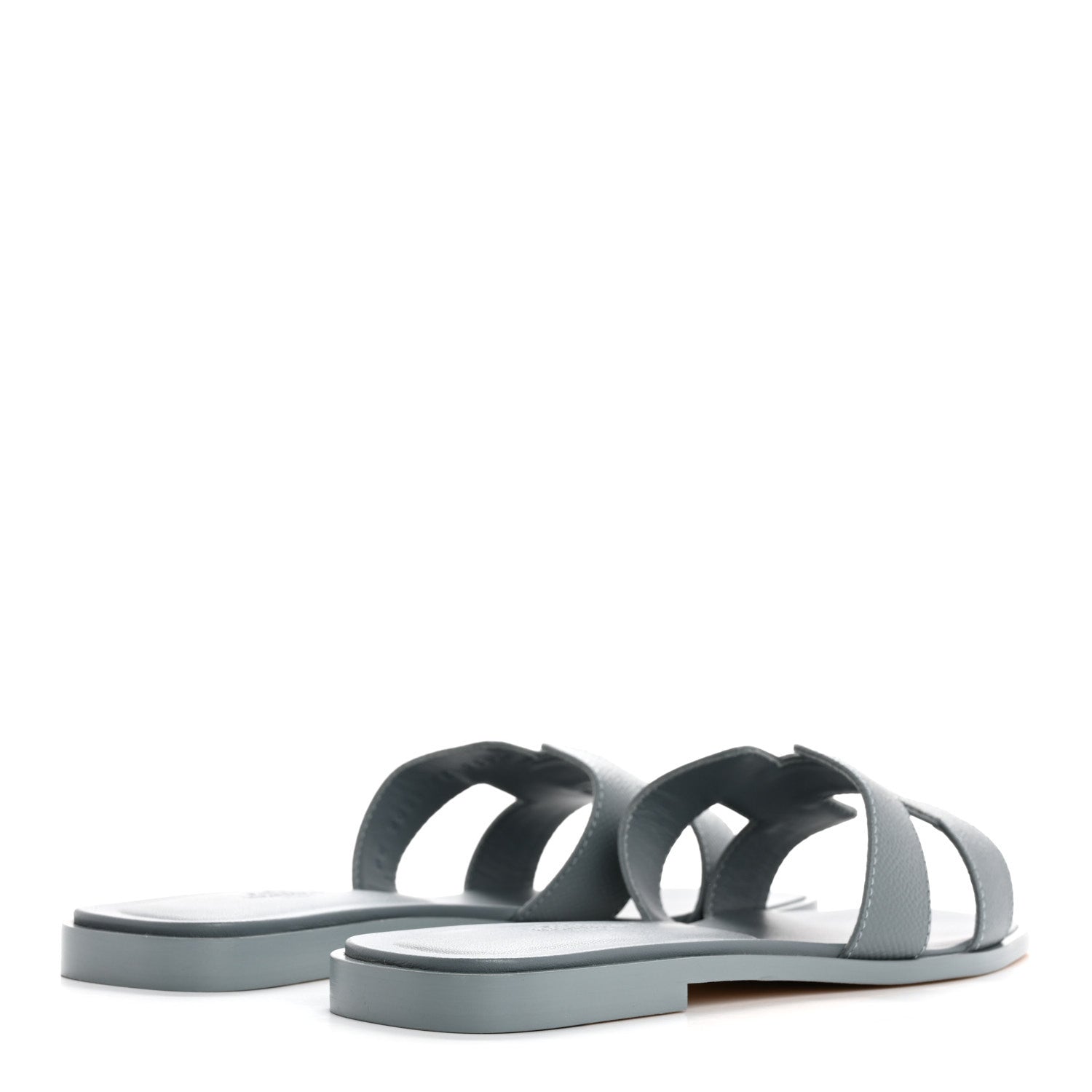 Hermes Epsom Oran Sandals 37.5 Gris Antarctique 5 of 10