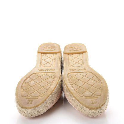Chanel Lambskin CC Espadrilles 37 Nude 5 of 11