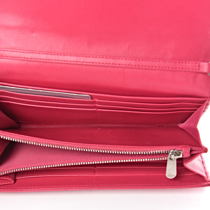 Christian Dior Lambskin Diorama Croisiere Chain Wallet Fuchsia 5 of 17