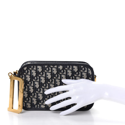 Christian Dior Oblique Diorquake Clutch Blue 2 of 7