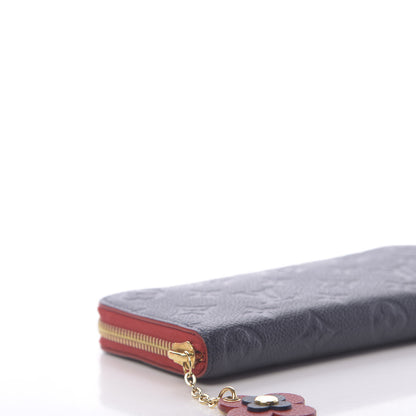 Louis Vuitton Empreinte Blooming Flowers Clemence Wallet Marine Rouge 6 of 10