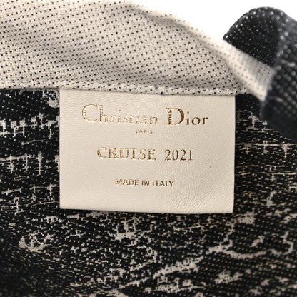 Christian Dior Canvas Print Cruise Tote Ivory Black 6 of 10
