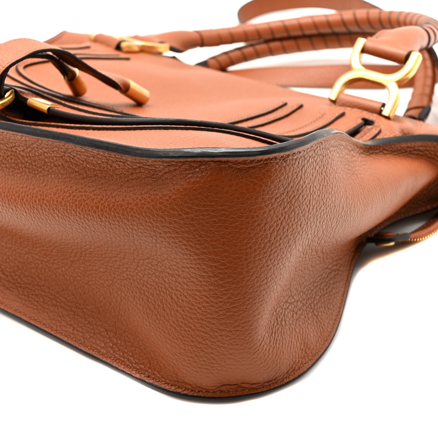 Calfskin Medium Marcie Satchel Tan